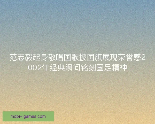 范志毅起身敬唱国歌披国旗展现荣誉感2002年经典瞬间铭刻国足精神